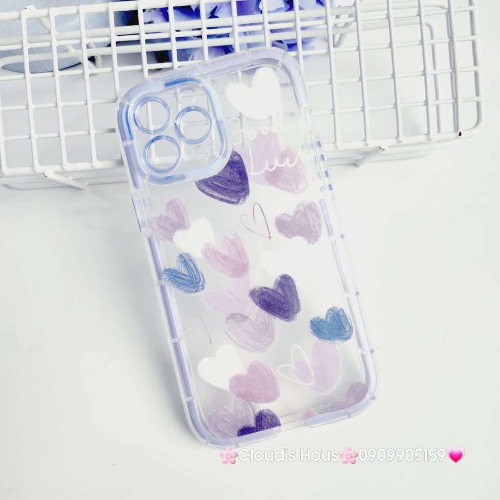 Case Ốp điện thoại iPhone Phao Tim Trong Chống Shock iPhone 11/12/13/14/15/Pro/Promax
