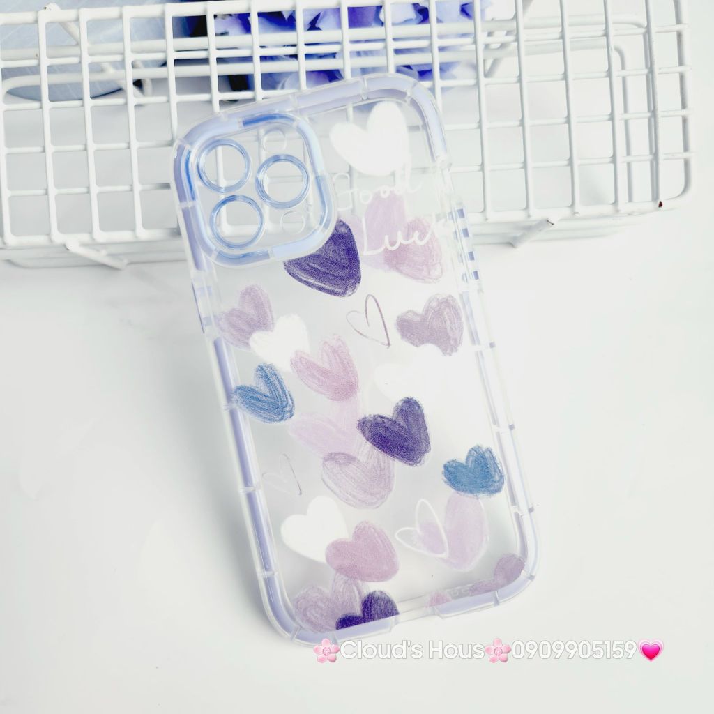 Case Ốp điện thoại iPhone Phao Tim Trong Chống Shock iPhone 11/12/13/14/15/Pro/Promax