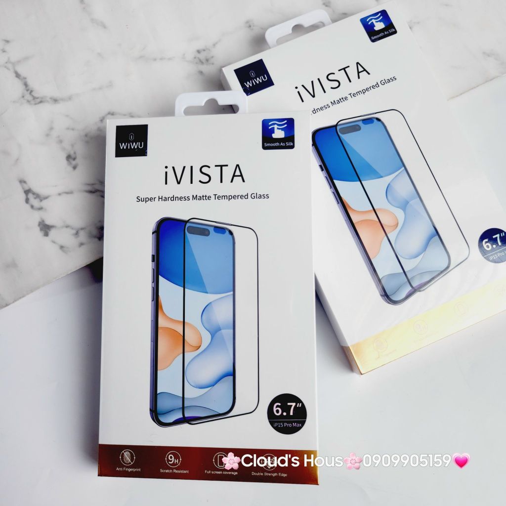 CƯỜNG LỰC Siêu Mượt iVISTA Chính Hãng WIWU FULL VIỀN