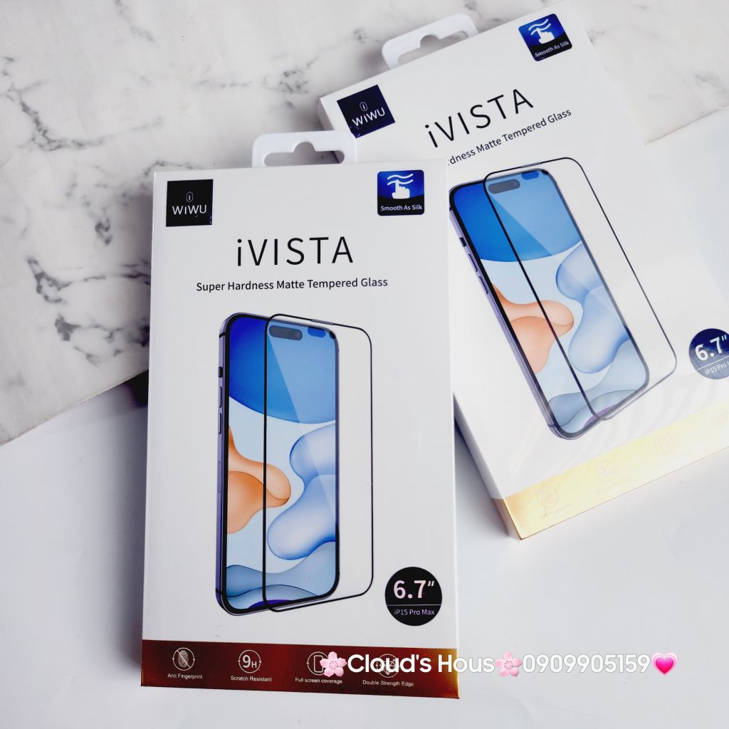 CƯỜNG LỰC Siêu Mượt iVISTA Chính Hãng WIWU FULL VIỀN
