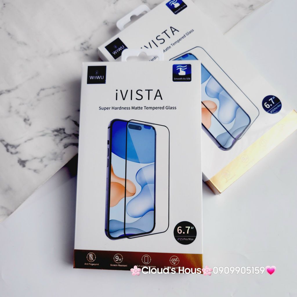 CƯỜNG LỰC Siêu Mượt iVISTA Chính Hãng WIWU FULL VIỀN