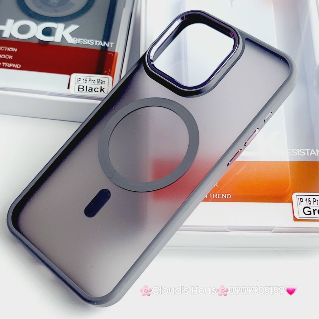 Case Ốp điện thoại Trong lưng nhám Magsafe chính hãng Filada - Shock Resistant iPhone 11/12/13/14/Plus/Pro/Promax (viền màu)