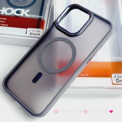 Case Ốp điện thoại Trong lưng nhám Magsafe chính hãng Filada - Shock Resistant iPhone 11/12/13/14/Plus/Pro/Promax (viền màu)