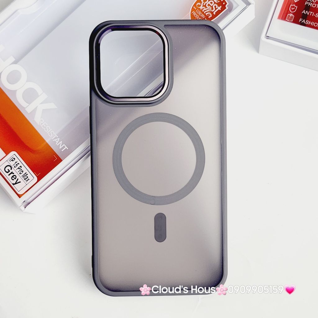 Case Ốp điện thoại Trong lưng nhám Magsafe chính hãng Filada - Shock Resistant iPhone 11/12/13/14/Plus/Pro/Promax (viền màu)