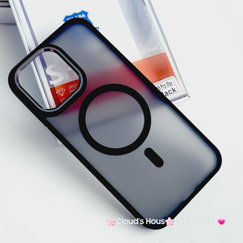 Case Ốp điện thoại Trong lưng nhám Magsafe chính hãng Filada - Shock Resistant iPhone 11/12/13/14/Plus/Pro/Promax (viền màu)