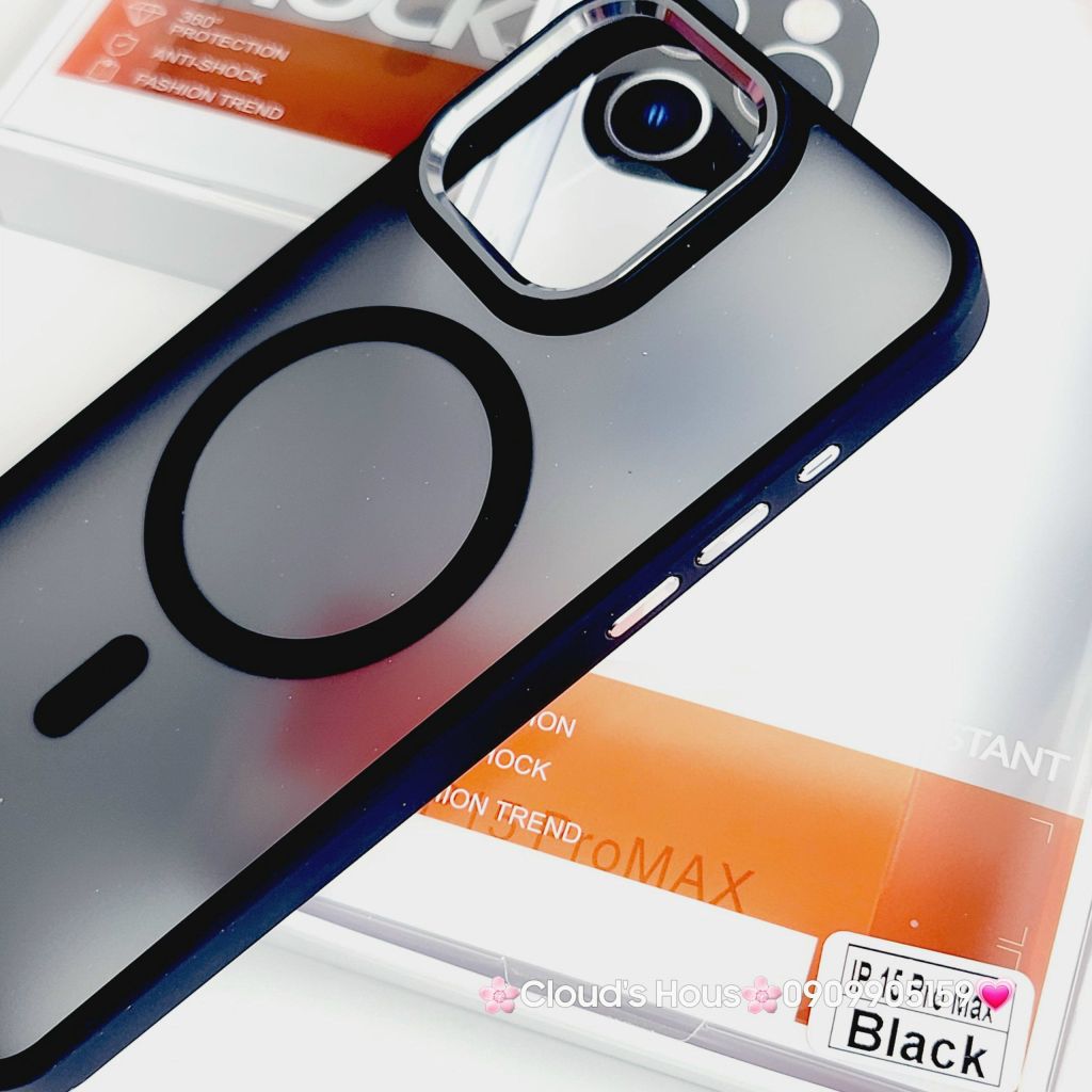 Case Ốp điện thoại Trong lưng nhám Magsafe chính hãng Filada - Shock Resistant iPhone 11/12/13/14/Plus/Pro/Promax (viền màu)