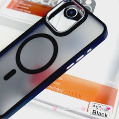 Case Ốp điện thoại Trong lưng nhám Magsafe chính hãng Filada - Shock Resistant iPhone 11/12/13/14/Plus/Pro/Promax (viền màu)