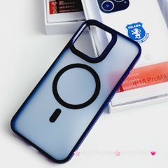 Case Ốp điện thoại Trong lưng nhám Magsafe chính hãng Filada - Shock Resistant iPhone 11/12/13/14/Plus/Pro/Promax (viền màu)