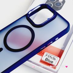 Case Ốp điện thoại Trong lưng nhám Magsafe chính hãng Filada - Shock Resistant iPhone 11/12/13/14/Plus/Pro/Promax (viền màu)