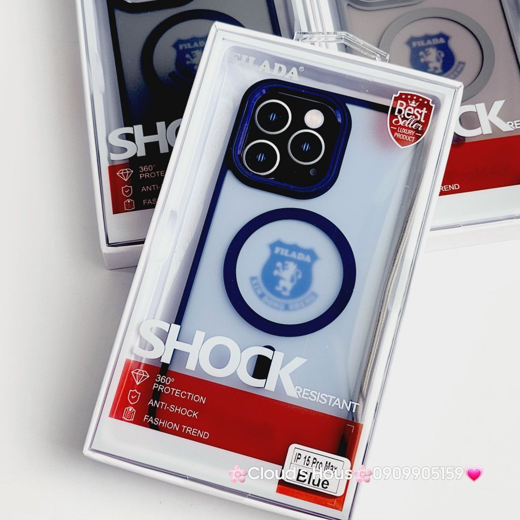 Case Ốp điện thoại Trong lưng nhám Magsafe chính hãng Filada - Shock Resistant iPhone 11/12/13/14/Plus/Pro/Promax (viền màu)