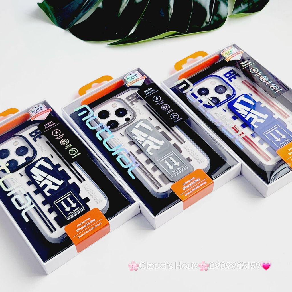 Case Ốp điện thoại Trong Freedom Chống Dựng Chống Shock Không Vàng Mutural chính hãng iPhone 15Pro/15Promax