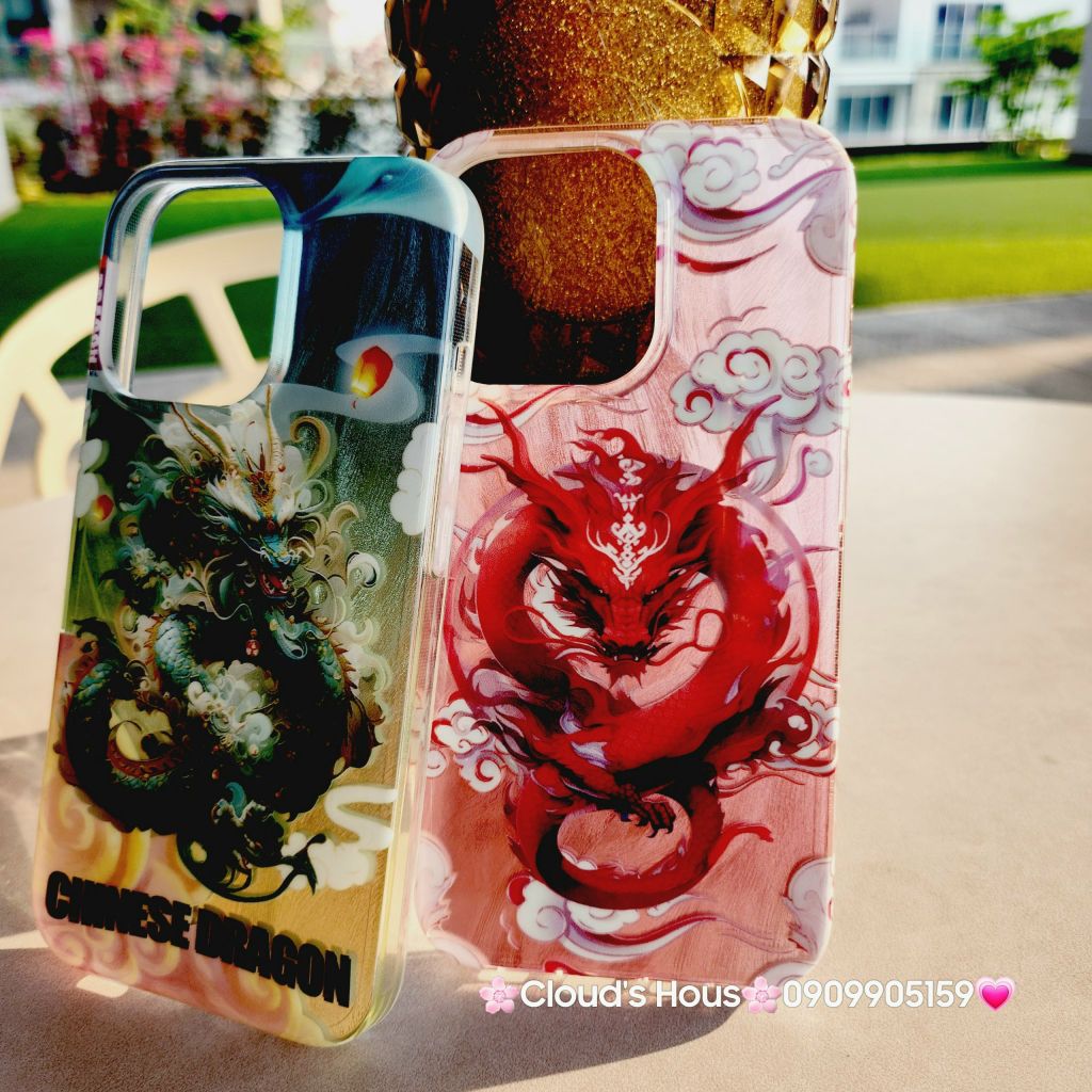 Case Ốp điện thoại iPhone Rồng Xanh Hologram Chinese Dragon iPhone 12/13/14/15/Pro/Promax - TẾT