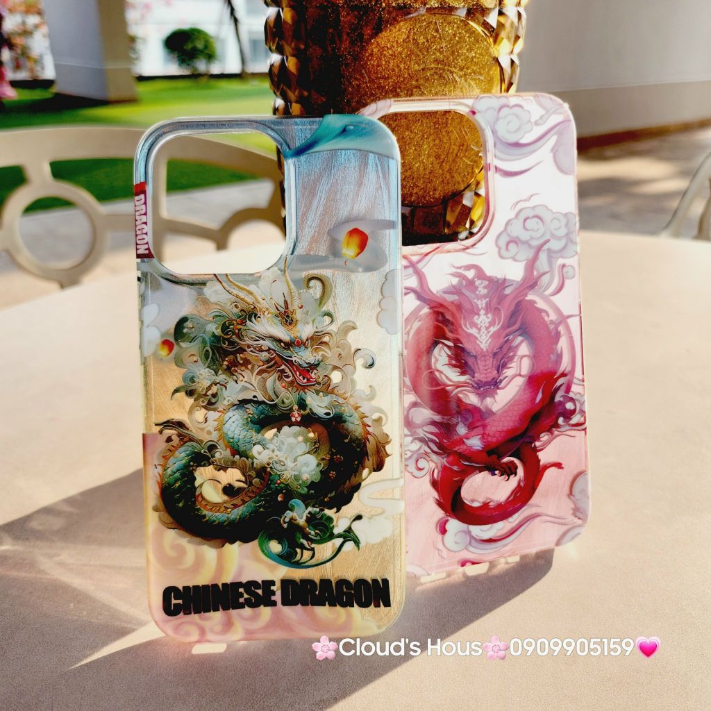 Case Ốp điện thoại iPhone Rồng Xanh Hologram Chinese Dragon iPhone 12/13/14/15/Pro/Promax - TẾT