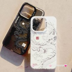 Case Ốp điện thoại iPhone Rồng Đen Nền xám So Cool iPhone 11/12/13/14/15/Pro/Promax - TẾT