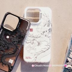 Case Ốp điện thoại iPhone Rồng Đen Nền xám So Cool iPhone 11/12/13/14/15/Pro/Promax - TẾT