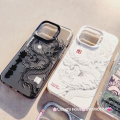 Case Ốp điện thoại iPhone Rồng Đen Nền xám So Cool iPhone 11/12/13/14/15/Pro/Promax - TẾT