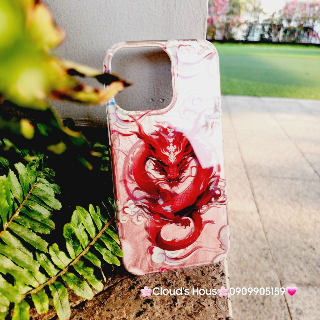 Case Ốp điện thoại iPhone Rồng Đỏ Hologram Chinese Dragon iPhone 12/13/14/15/Pro/Promax - TẾT