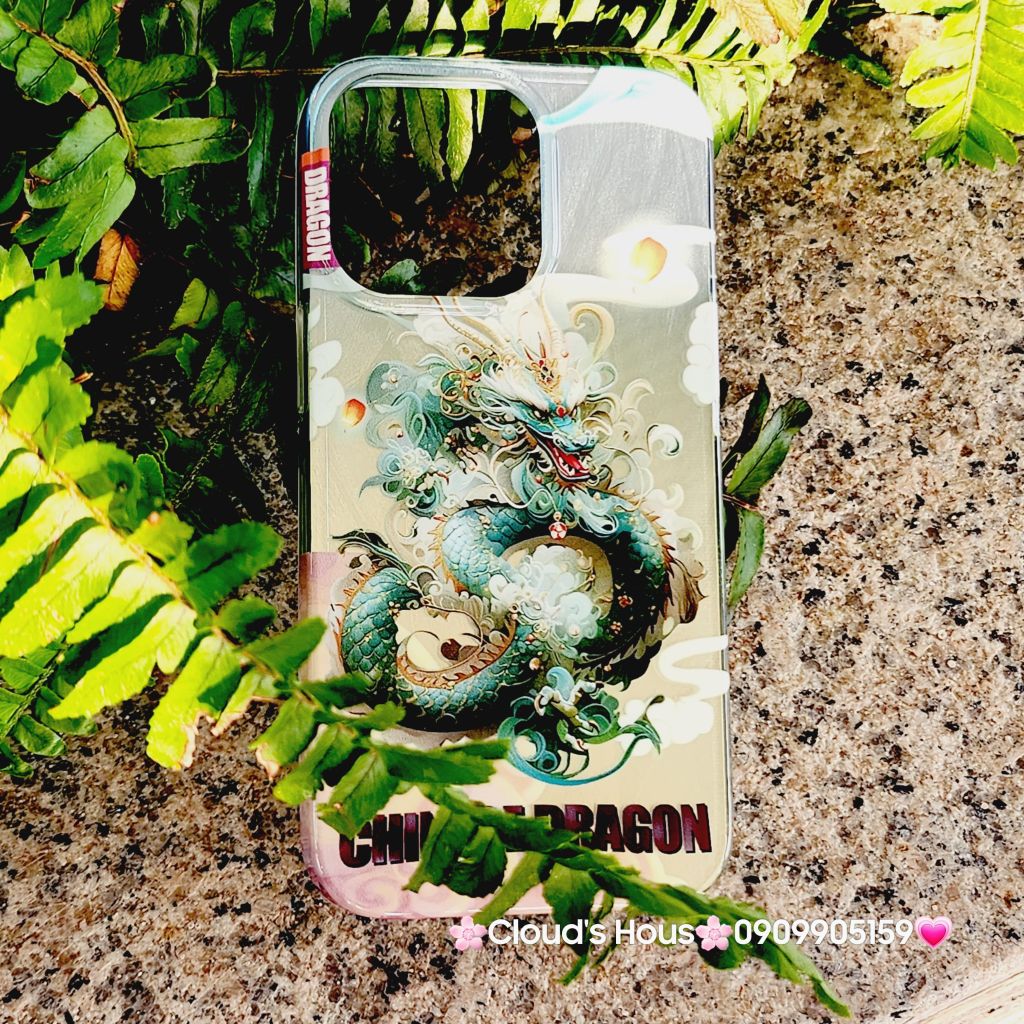 Case Ốp điện thoại iPhone Rồng Xanh Hologram Chinese Dragon iPhone 12/13/14/15/Pro/Promax - TẾT