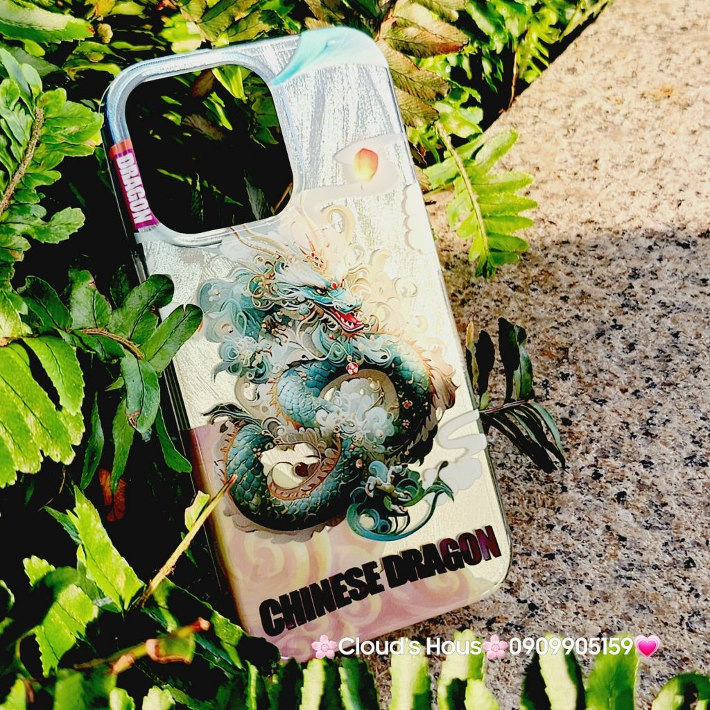 Case Ốp điện thoại iPhone Rồng Xanh Hologram Chinese Dragon iPhone 12/13/14/15/Pro/Promax - TẾT