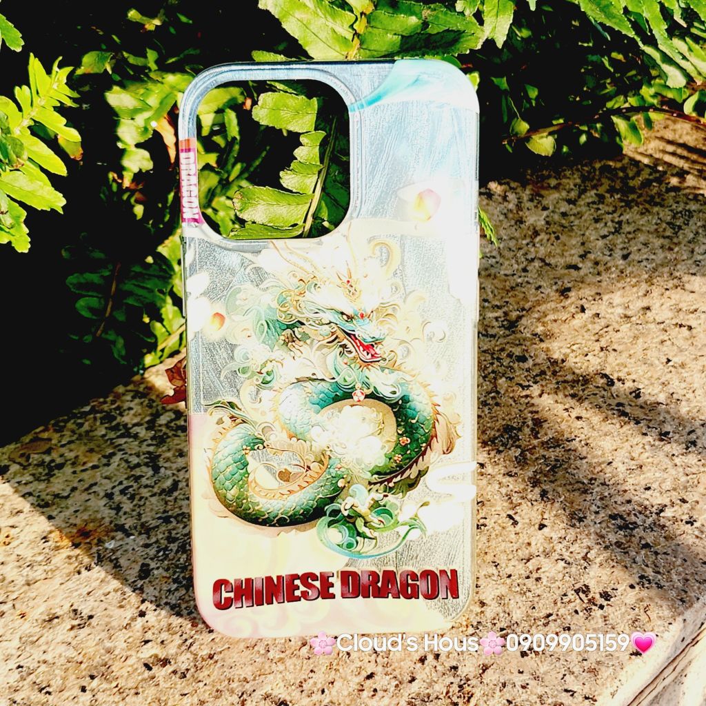 Case Ốp điện thoại iPhone Rồng Xanh Hologram Chinese Dragon iPhone 12/13/14/15/Pro/Promax - TẾT