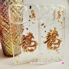 Case Ốp điện thoại iPhone RỒNG VÀNG - CHỮ LONG trong dẻo iPhone 11/12/13/14/15/Pro/Promax TẾT