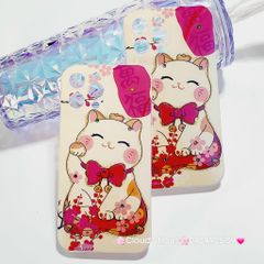 Case Ốp điện thoại iPhone Mèo may mắn vẫy tay Hologram Ánh Xà Cừ iPhone 11/12/13/14/15/Pro/Promax - TẾT