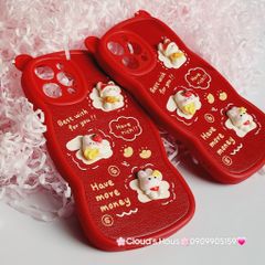 Case Ốp điện thoại iPhone Tai Gấu - Thỏ Tết icon nổi iPhone 11/12/13/14/Pro/Promax (2 mẫu) - TẾT