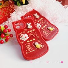 Case Ốp điện thoại iPhone Tai Gấu - Thỏ Tết icon nổi iPhone 11/12/13/14/Pro/Promax (2 mẫu) - TẾT