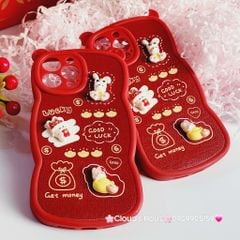 Case Ốp điện thoại iPhone Tai Gấu - Thỏ Tết icon nổi iPhone 11/12/13/14/Pro/Promax (2 mẫu) - TẾT