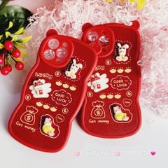 Case Ốp điện thoại iPhone Tai Gấu - Thỏ Tết icon nổi iPhone 11/12/13/14/Pro/Promax (2 mẫu) - TẾT