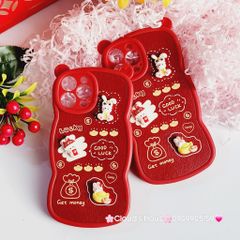 Case Ốp điện thoại iPhone Tai Gấu - Thỏ Tết icon nổi iPhone 11/12/13/14/Pro/Promax (2 mẫu) - TẾT