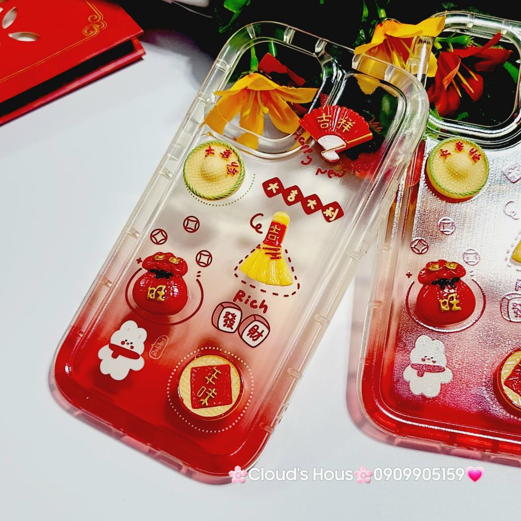Case Ốp điện thoại iPhone Phao trong icon nổi TẾT Chống Shock iPhone 11/12/13/14/Plus/Pro/Promax