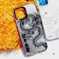 Case Ốp điện thoại iPhone Rồng Đen Nền xám So Cool iPhone 11/12/13/14/15/Pro/Promax - TẾT