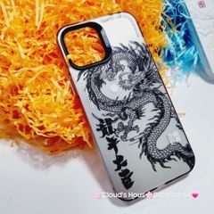 Case Ốp điện thoại iPhone Rồng Đen Nền xám So Cool iPhone 11/12/13/14/15/Pro/Promax - TẾT