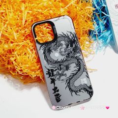 Case Ốp điện thoại iPhone Rồng Đen Nền xám So Cool iPhone 11/12/13/14/15/Pro/Promax - TẾT