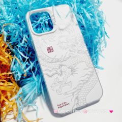 Case Ốp điện thoại iPhone Rồng Trắng Nền trắng So Cool iPhone 11/12/13/14/15/Pro/Promax - TẾT