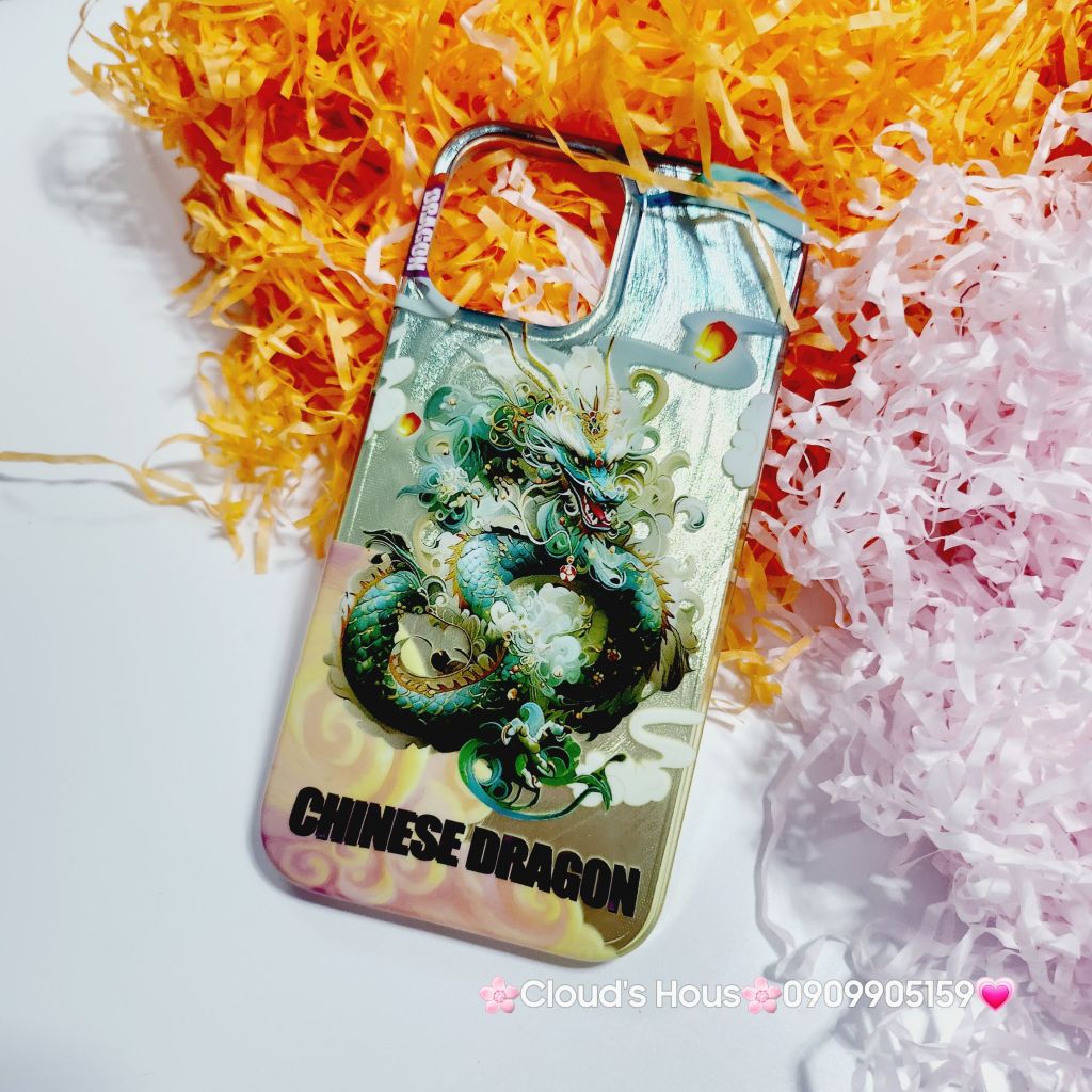 Case Ốp điện thoại iPhone Rồng Xanh Hologram Chinese Dragon iPhone 12/13/14/15/Pro/Promax - TẾT
