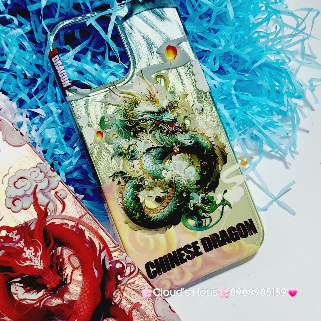 Case Ốp điện thoại iPhone Rồng Xanh Hologram Chinese Dragon iPhone 12/13/14/15/Pro/Promax - TẾT