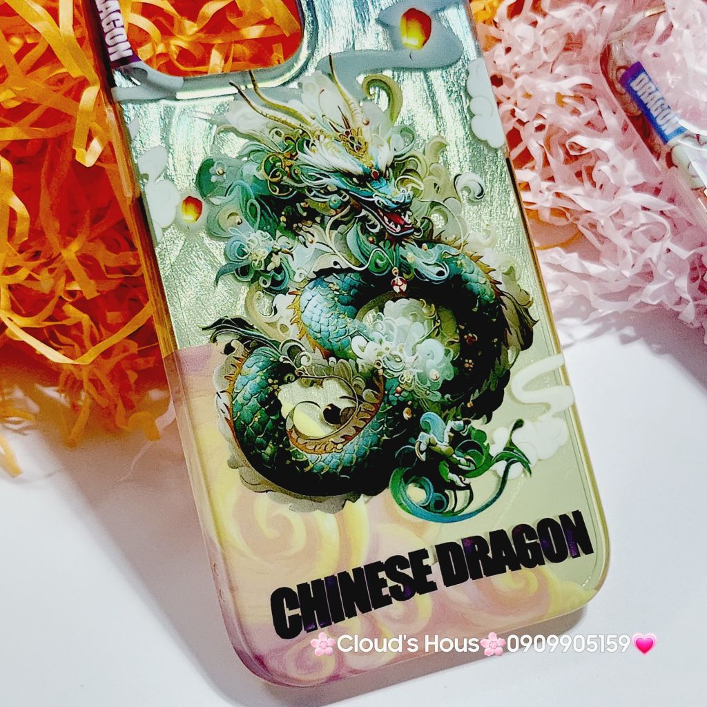 Case Ốp điện thoại iPhone Rồng Xanh Hologram Chinese Dragon iPhone 12/13/14/15/Pro/Promax - TẾT