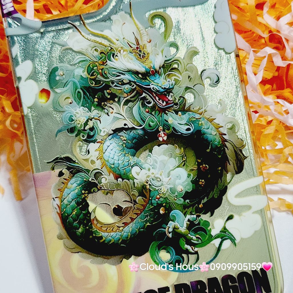 Case Ốp điện thoại iPhone Rồng Xanh Hologram Chinese Dragon iPhone 12/13/14/15/Pro/Promax - TẾT