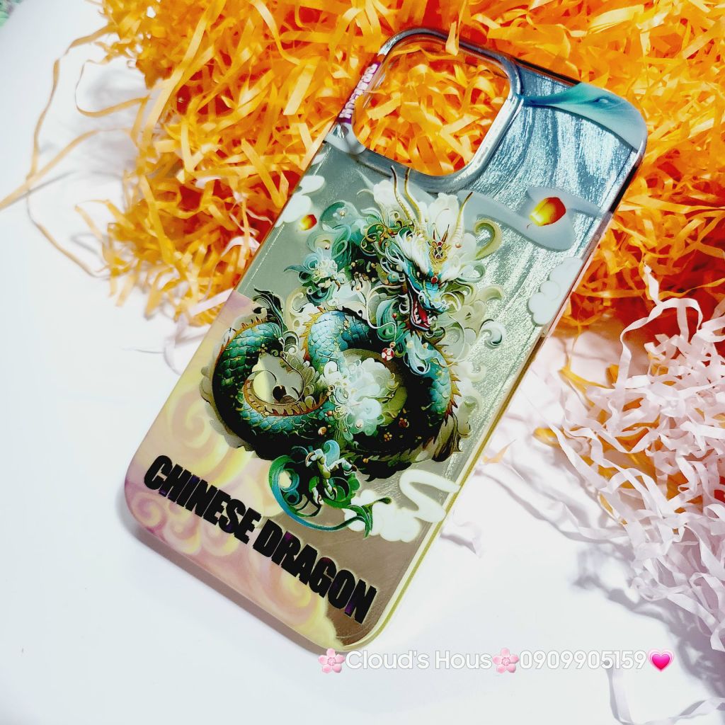 Case Ốp điện thoại iPhone Rồng Xanh Hologram Chinese Dragon iPhone 12/13/14/15/Pro/Promax - TẾT