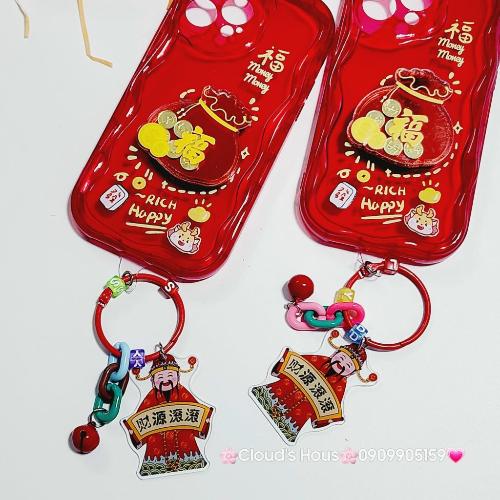 Vòng charm đeo điện thoại THẦN TÀI TẾT