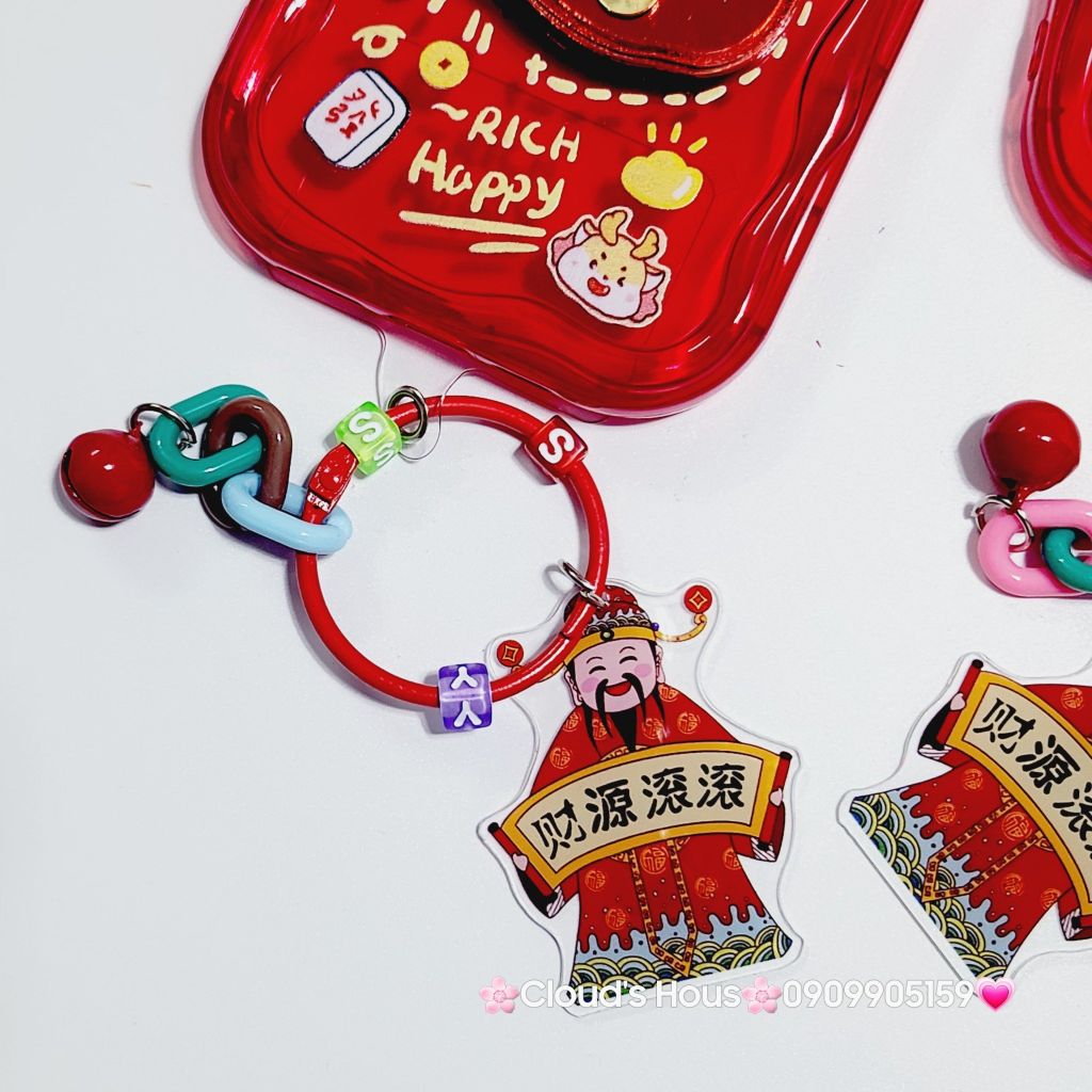 Vòng charm đeo điện thoại THẦN TÀI TẾT