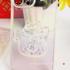 Case Ốp điện thoại iPhone Mèo May Mắn túi tiền nổi trong hologram bảo vệ camera iPhone 12/13/14/15/Pro/Promax - TẾT