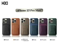 Case Ốp điện thoại iPhone HDD Da Đựng Card Chống dựng VERSION 2 iPhone 11/12/13/14/Pro/Promax