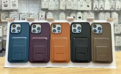Case Ốp điện thoại iPhone HDD Da Đựng Card Chống dựng VERSION 2 iPhone 11/12/13/14/Pro/Promax