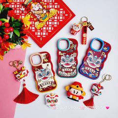 Case Ốp điện thoại iPhone LÂN gợn sóng nhám da chống dựng chống shock iPhone 11/12/13/14/15/Pro/Promax - TẾT