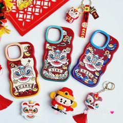 Case Ốp điện thoại iPhone LÂN gợn sóng nhám da chống dựng chống shock iPhone 11/12/13/14/15/Pro/Promax - TẾT