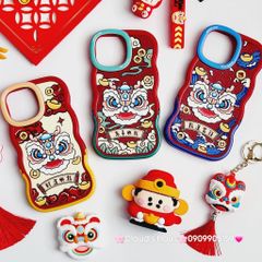 Case Ốp điện thoại iPhone LÂN gợn sóng nhám da chống dựng chống shock iPhone 11/12/13/14/15/Pro/Promax - TẾT