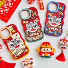 Case Ốp điện thoại iPhone LÂN gợn sóng nhám da chống dựng chống shock iPhone 11/12/13/14/15/Pro/Promax - TẾT